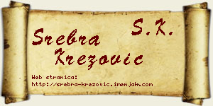 Srebra Krezović vizit kartica